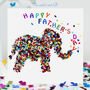 Elephant And Butterflies Father's Day Card, thumbnail 1 of 12