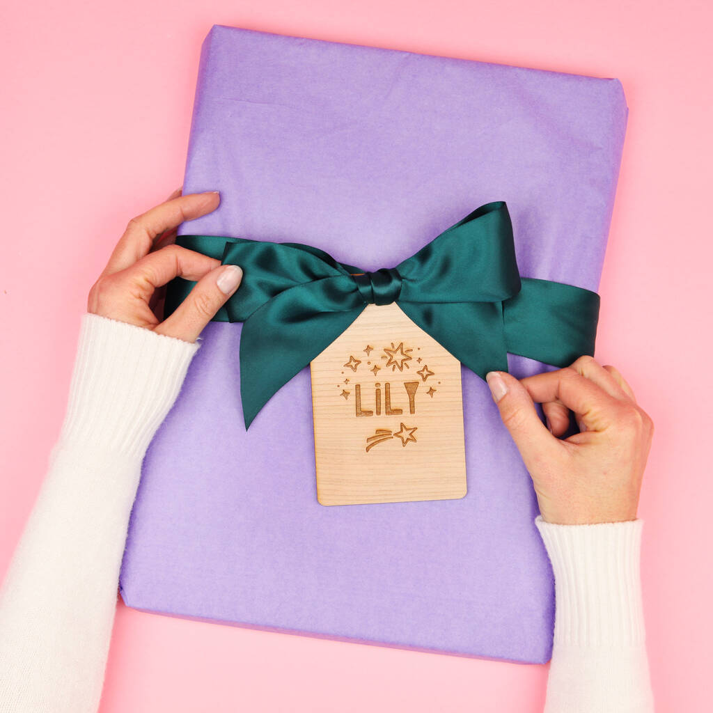 Personalised Oversized Engraved Wooden Gift Tag By Postbox Party