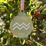 Aquarius Zodiac Star Sign Christmas Decoration, thumbnail 1 of 6