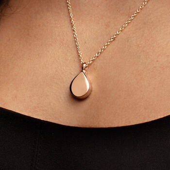 Teardrop Urn Ashes Necklace – 18 K Rose Gold Plate, 5 of 9