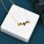 Black Cz Bat Necklace In Sterling Silver, thumbnail 4 of 11