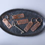 9th Anniversary Copper 'Tag' Keyring. Handmade Anniversary Gift, thumbnail 4 of 9