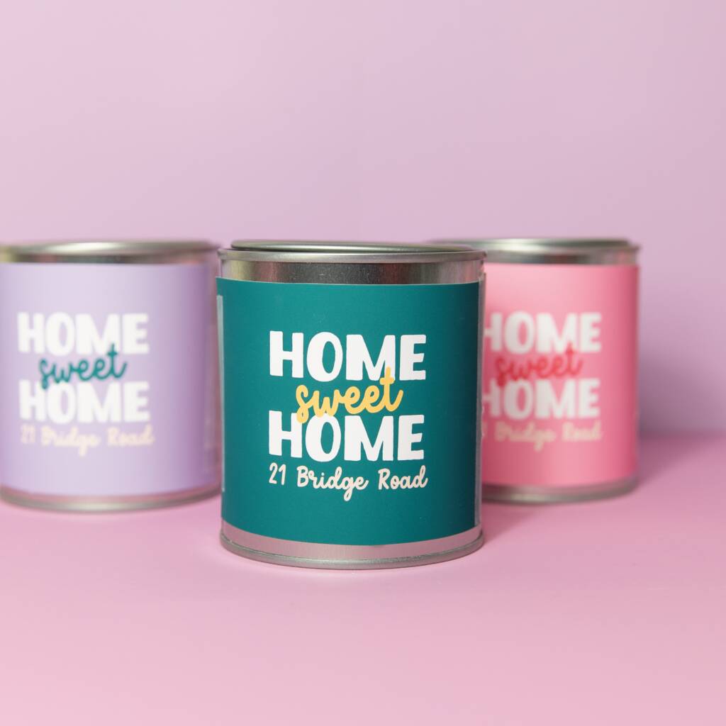 Personalised Home Sweet Home Soy Wax Candle By Edit A Store