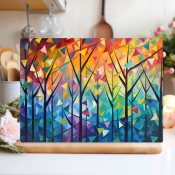 Forest Of Colour Textured Glass Chopping Board, 2 of 8