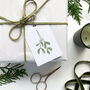 ‘Mistletoe Sprig’ Hand Illustrated Christmas Gift Tags, thumbnail 1 of 2