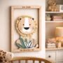 Personalised Wooden Lion Frame For Baby Nursery, thumbnail 1 of 5