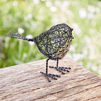 Set Of Two Wire Robin Decorative Ornament, 3 of 7
