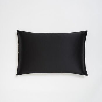 Aurora Silk Pillowcase Black Folksy Fox, 3 of 5