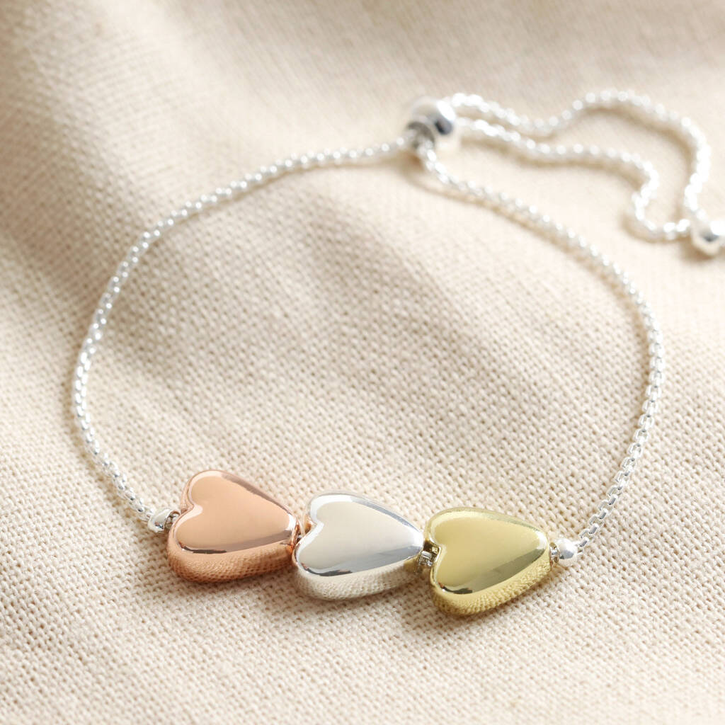 Three heart bracelet Clearance