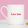 Valentine's Day Heart Cherries Personalised China Mug, thumbnail 3 of 3