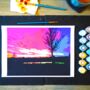 Sunset Tree Painting By Numbers Kit, thumbnail 1 of 5