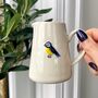 Ceramic Milk Jug With Embossed Blue Tit Motif, thumbnail 1 of 5