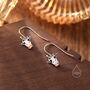Dairy Cow Drop Dangling Earrings In Sterling Silver, thumbnail 5 of 10
