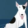 English Bull Terrier Greetings Card, thumbnail 2 of 4