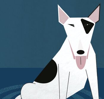 English Bull Terrier Greetings Card, 2 of 4