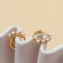 Mini Pearl Huggie Hoop Earrings, thumbnail 5 of 5