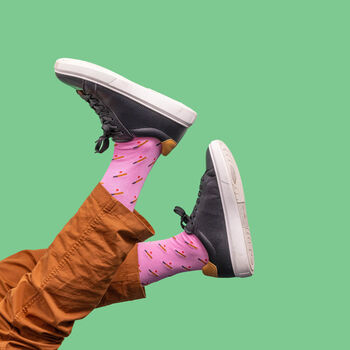 Persona Bold Colourful Mens Socks, Egyptian Cotton, Soft, Durable And Breathable Novelty Socks, Cricket Pattern, Gift For Him, 2 of 5