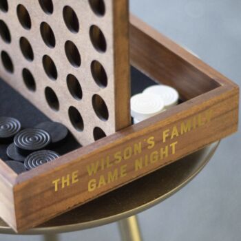 Luxury Personalised Wooden Four In A Row, 5 of 8