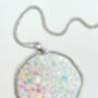 Large Disco Earrings With Holographic Silver Sparkles, thumbnail 7 of 12
