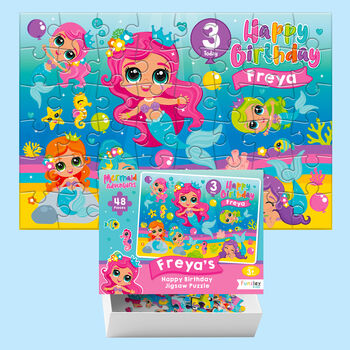 Personalised Mermaid Adventures Birthday Jigsaw Puzzle, 8 of 12