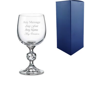 Personalised Claudia Crystalite Wine Glass Box, 2 of 5