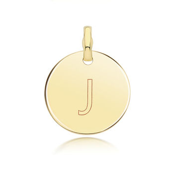 Round Plain Initial Pendant, 10 of 12