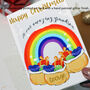 Personalised Rainbow Grandson Christmas Card, thumbnail 3 of 10