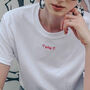 'Yay' Embroidered Unisex T Shirt, thumbnail 1 of 2