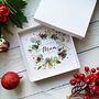 Wonderful Mum Festive Wreath Christmas Card Customisable, thumbnail 4 of 5