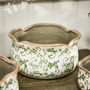 Irina Green Botanical Set Of Three Flower Planters, thumbnail 3 of 3