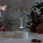Light Up Wedding Centrepiece Table Number, thumbnail 7 of 8