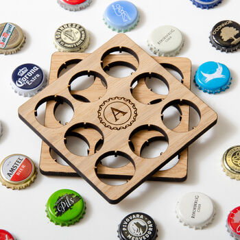 Personalised Beer Cap Initial Coaster, 5 of 12