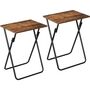 Set Of Two Small Folding Side Table Tray Table, thumbnail 6 of 9