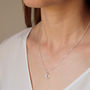 Little Crescent Moon Silver Necklace, thumbnail 6 of 8
