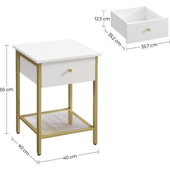 Bedside Table Sofa Side Table Nightstand With Drawer, 8 of 9
