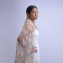 'Eirene' Floral Embroidered Wedding Veil, thumbnail 1 of 5