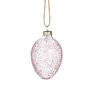 Mauve Textured Glass Easter Egg Decoration, thumbnail 2 of 3