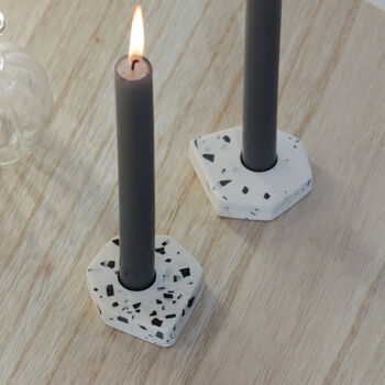 Flecked Terrazzo Candle Stick Holder, 4 of 5