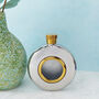 Personalised Engraved Round Window Hip Flask, thumbnail 1 of 4