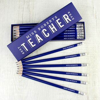Personalised Teacher's Blue Pencils, 2 of 2