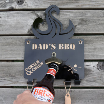 Personalised Father's Day BBQ And Bottle Opener Sign, 6 of 11