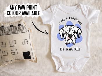 Boxer Dog Baby Onesie, 4 of 6