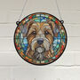 Border Terrier Stained Glass Effect Suncatcher, thumbnail 1 of 3