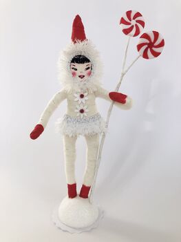 Candy Cane Lollipop Girl Christmas Decoration, 4 of 8