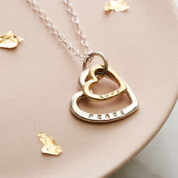 Personalised Silver And 9ct Gold Family Heart Necklace, 6 of 10