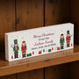 Personalised Christmas Nutcracker Wooden Mantel Decorat, thumbnail 1 of 5