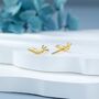 Sterling Silver Extra Tiny Slug Stud Earrings, thumbnail 6 of 12