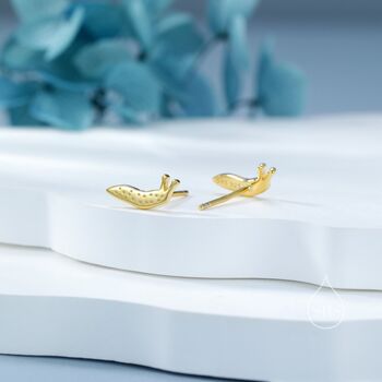 Sterling Silver Extra Tiny Slug Stud Earrings, 6 of 12