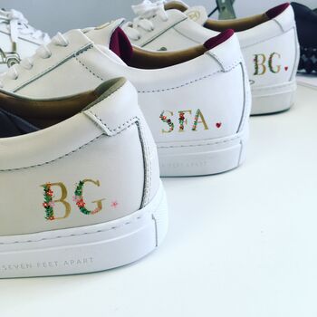 Bespoke Painting Onto Leather Trainers, 2 of 7