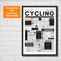 Personalised Cycling Fact Print – Gift For Keen Cyclists, thumbnail 2 of 9